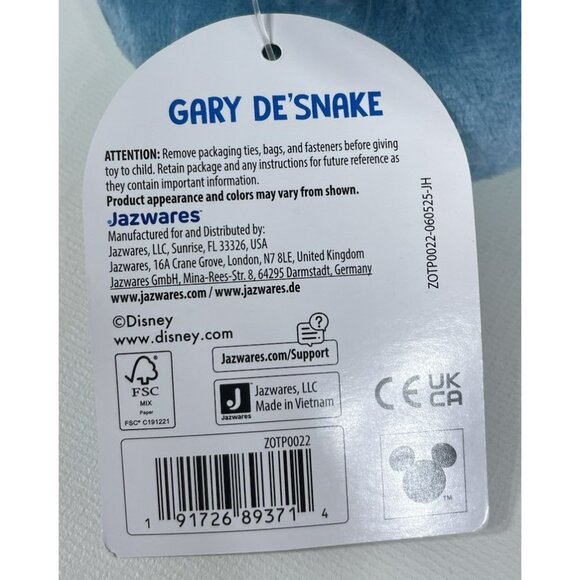 Disney Zootopia 2 Movie 7" Gary De'Snake Plush Stuffed Animal - Picture 13 of 13